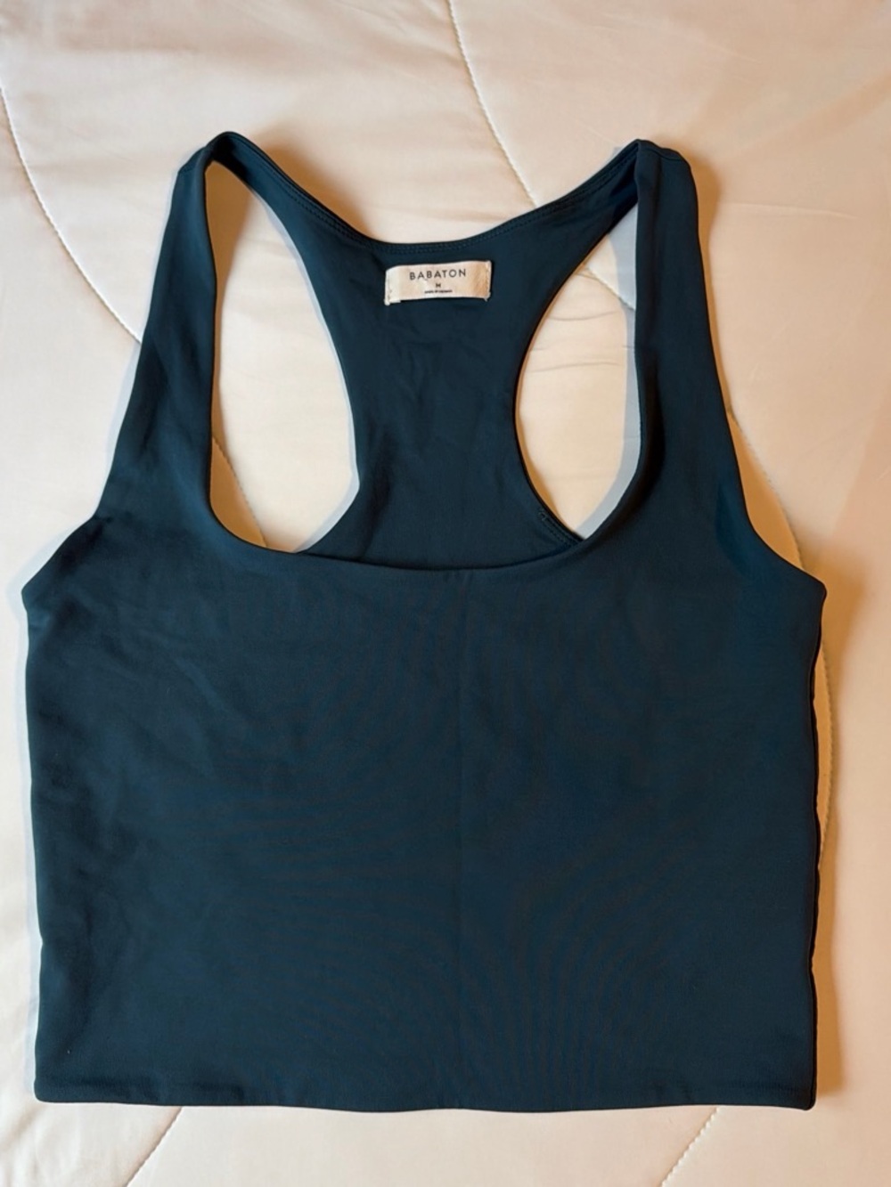Babaton Black Racerback Crop Tank